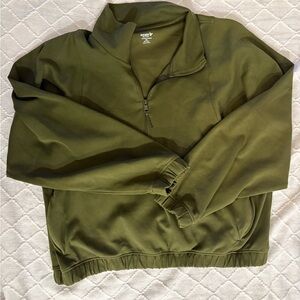 Old Navy Olive Green Half-Zip Pullover